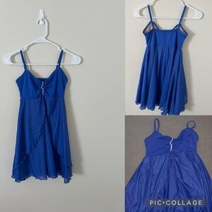 Blue Dance/Ive Dress with Embellishment down the center